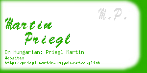 martin priegl business card